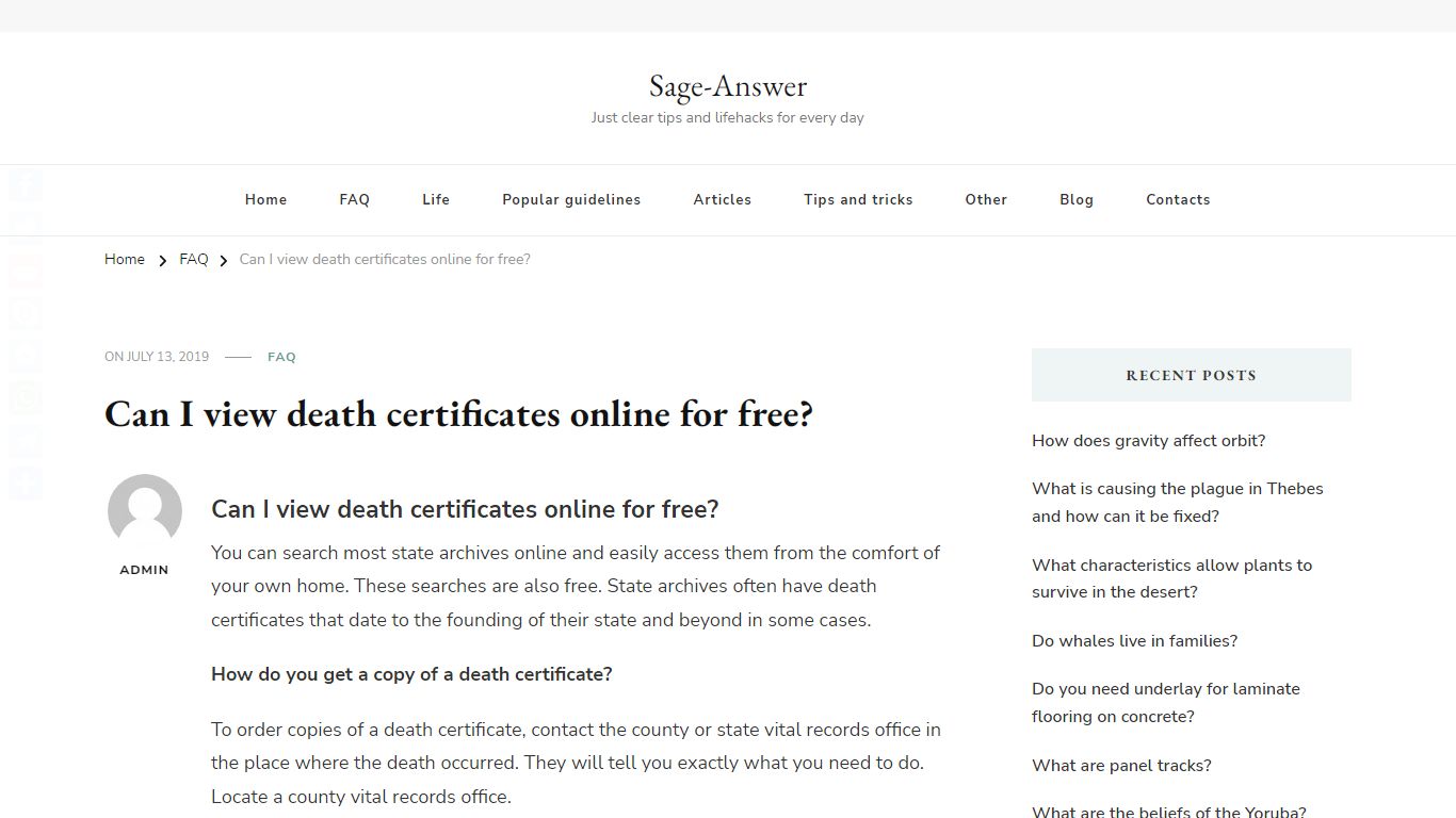 Can I view death certificates online for free? – Sage-Answer